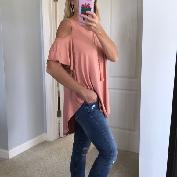 ♥️1 SMALL♥️Cold Shoulder Tunic Top - Picture 2 of 8